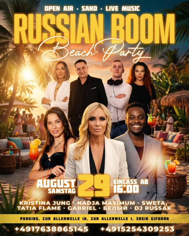 🔥 RUSSIAN BOOM BEACH PARTY 2026 — 29 August | Gifhorn